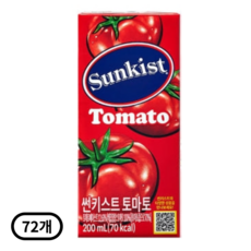 썬키스트 토마토 주스, 200ml, 72개