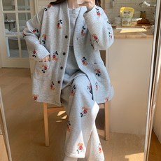 鼕天加厚空氣棉月子服三件套鞦鼕季11月份12産婦産後哺乳孕婦睡衣
