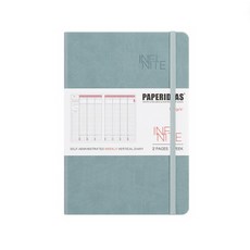 paperideas 2025自填式手帳18個月，2025手帳本 筆記本，效率手帳，日期自由填寫，學生上班族必備, 1個, 霧藍