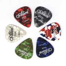 6pcs 일렉트릭 기타 픽업 어쿠스틱 음악 추천 Plectrum 0.58/0.71/0.81/0.96/1.20/1.50mm 두께 액세서리, [01] 부르고뉴, 1개