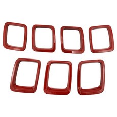 그릴 인서트 ABS 커버 Jeep Compass 17-20 블랙 호환, 빨간색