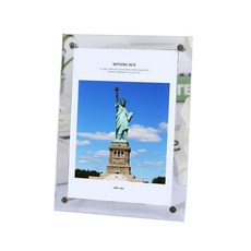 透明壓克力相框，簡約設計，穩固支撐，多尺寸適用，易於清潔, 直角相框（橫豎通用）,裝A4 [內徑21*29.7cm], 1個