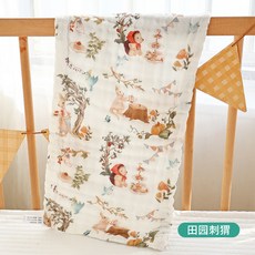 桃園出貨 口水巾 夏季薄款嬰兒三角巾 防水圍兜 嬰兒口水巾紗布毛巾兒童小方巾純棉 口水巾嬰兒全棉360吸水圍嘴非防水新, 田園刺蝟-童巾【25*50cm】, 1個