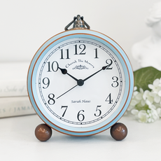 엔틱 빈티지 탁상시계, 파스텔블루