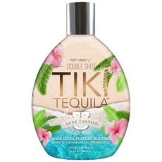 Tiki Tequila 400X 더블 샷 울트라 플라토 버스팅 브론저 아가베 추출물 타투 강화 복합체 및 피부 컨디셔닝 블렌드 - 382.7g(13.5온스) 슈퍼브론저 로션