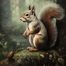 토끼 소박한 너구리 개구리 양 사슴 곰 여우 숲 포스터 페인팅 인쇄 거실 홈 장식, 2. 04