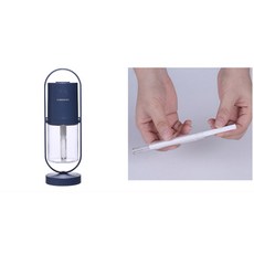 매직 쉐도우 무드등 USB 초음파 미니 가습기, Dark blue, Set