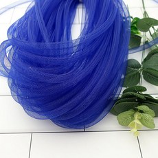 둥근 메쉬 컬러 축제 원형 탄성리본 튜브장식 크리놀라, 4. 보블루 1m