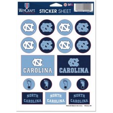 North Carolina Tar Heels 비닐 스티커 시트 12.7cm x 17.8cm 416366, North Carolina Tar Heels 비닐 스티