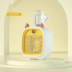 충전 미니 선 데스크탑 스프레이 에어컨 팬 등급 수냉식, 1. YELLOW, 1개