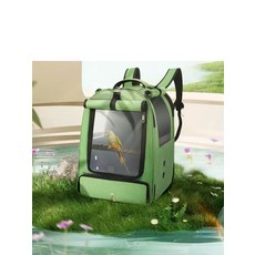 앵무새 가방 이동장 백팩 산책 조류 케이지 외출 배낭, 롤러커튼-파란색, 1개