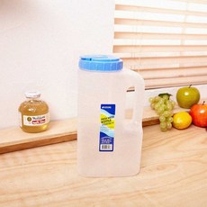 가정용 냉장고 사각 손잡이 물병 식수 차 플라스틱 대용량 투명 물통 2.5L