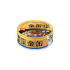 AIXIA 愛喜雅 金罐 經典系列 貓罐頭 副食罐 50G, 1個, GN-4金缶4號-鮪.柴