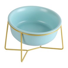 블루 큰 경사가있는 15도 애완 동물 그릇 받침 음식 그릇 개 고양이 식기
