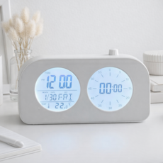 런치버스 타이머 탁상시계, 화이트