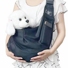 PSMK 강아지 슬링백 포대기 앞가방, 1개, 네이비