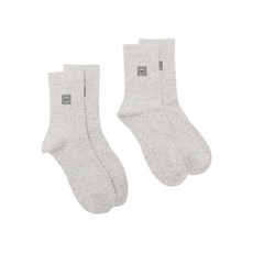 토템 모노그램 자수 양말 2팩 세트
