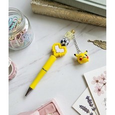 동대문 볼펜꾸미기 완제품, 1개, 축구공(노랑)