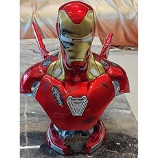 아이언맨 피규어 흉상 조명 디스플레이 영화 소품, 6. Ironman 상처버전 38cm
