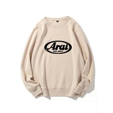 모터사이클 헬멧 커플 긴팔 상의 가을용 남녀공용 라운드넥, 1개, 카키