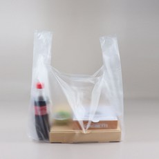 W형 손잡이 피자봉투 10인치 배달 포장 테이크아웃 비닐봉투