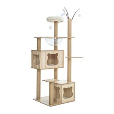 毛孩的秘密生活 熊園秘境貓宅 貓跳台 貓窩 貓抓柱, 二景四室熊園秘境貓宅, 1個