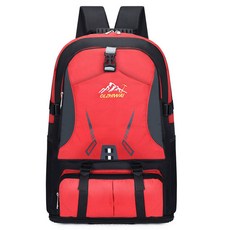 戶外登山包超大容量70陞迷彩雙肩包男女旅遊行李包背包運動旅行包, 60L大容量紅