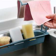 뉴잇지 주방 싱크대 건조대 수세미 거치대 선반, 1개, 핑크