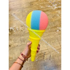 三色超級大型冰淇淋33公分彈射球 海綿冰淇淋玩具 彈射冰淇淋 古早味童玩, 1個, 三色