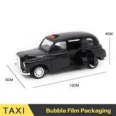 1:36 합금 다이캐스트 빈티지 런던-택시 자동차 모델 도어 오픈 클래식 풀백 소형 차량 복제 컬렉션 선물용, 01 LD TAXI, 1개