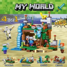 台灣熱賣 新兼容中國潮世界爬行者洞礦洞尋寶玩具寶漆黑世界, 1個, 豹貓叢林