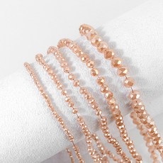 비즈아이 [2-487-03]크리스탈 론델컷 1/2/3/4/6mm 오렌지샴페인 1줄