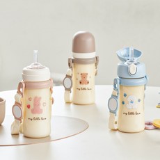 에디슨 리틀러브 PPSU 원터치 빨대컵 + 어깨끈 SET, 블루 EL2001 + 어깨끈 ES0922, 1세트, 250ml