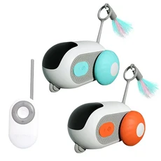 智能逗貓玩具車 寵物玩具 貓玩具 遙控互動玩具, 橙色, 1個, 一般