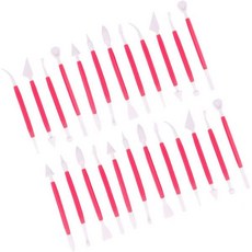 CORHAD 프라모델 아트 나이프 3 24pcs 도자기 조각 도구 모델링 점토 핑크 Q1695673, Pink, 1개