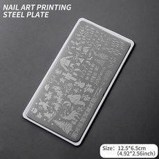 네일 템플릿 1pc 12x6cm 레이스 프렌치 라인 플라워 아트 스탬핑 플레이트 크리스마스 산타 클로스 인쇄 스텐실 매니큐어 도구, 옵션09) TL-Kadou-10, 1개