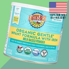 지구 철분 아이언 철이 순한 유아용 분유 생후 12개월 21온스 595g Earth's Best Organic Gentle Infant Formula Iron Birth to, 1