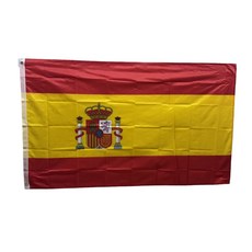 스페인 폴리에스터깃발 Spain flag 90x150cm 구리고리 이중스티치, 1개, YELOE+RED