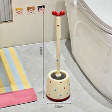 슬릭글로벌 청소솔 화장실 욕실 세척솔 도구 바닥 귀여운 브러쉬, 작은 물방울형 손잡이연장1개