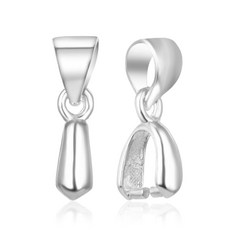 2pcs Adabele Authentic 925 Sterling Silver Hypoallergenic Pendant Clasp Pinch Bail 13mm Clip Conn
