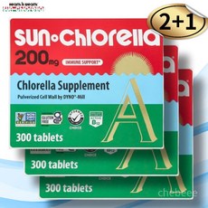 선 클로렐라 크로렐라 200mg 300정 3개 비타민B12 베타카로틴 엽록소