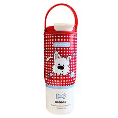 StarR 밥도그 캐릭터 세라믹 코팅 손잡이 보온 텀블러, 1개, 750ml, 레드 1개, 750ml, 레드