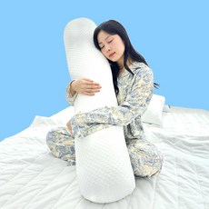여름 냉감 바디필로우 시원한 대형 쿠션 안고자는베개 긴베개, 화이트