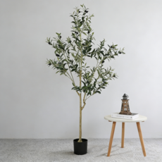 더디테일 올리브나무 조화나무 150 인테리어 올리브 조화 나무 식물 실내 홈 데코용 다용도 멀티 스타일 장식, 1개, 150cm