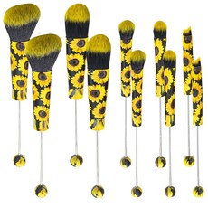 10피스 비즈 메이크업 브러시 크리스마스 DIY 키트 브러시 비즈 10피 아이섀도 커머셜, sunflower brush