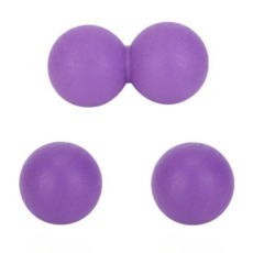컴윗미 마사지 땅콩 지압 듀얼 요가볼, 1세트, 퍼플