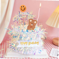 홀로그램 모루 모형 페이퍼 종이 케이크 만들기 net*76026vp, 블루, 블루