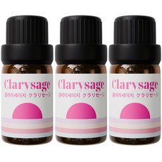 1+1+1 천연 유기농 아로마오일 에센셜오일, 3개, 10ml, 유기농 클라리세이지오일