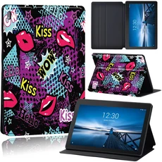 레노버 탭 M10 X605F X505F/탭 M10 PLUS X606F X/탭 E10 TB-X104F/TB-X104L 커버 가죽 낙서 사진 케이스 용, 15 graffiti006, 05 Tab M10 X605F X505F