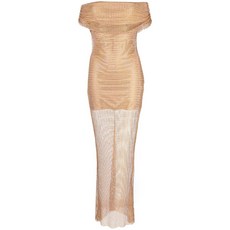 셀프포트레이트 라인스톤 장식 맥시 드레스